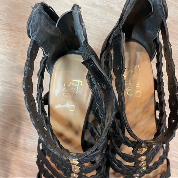 Franco Sarto Black Paisley Sandal - Picture 8 of 9